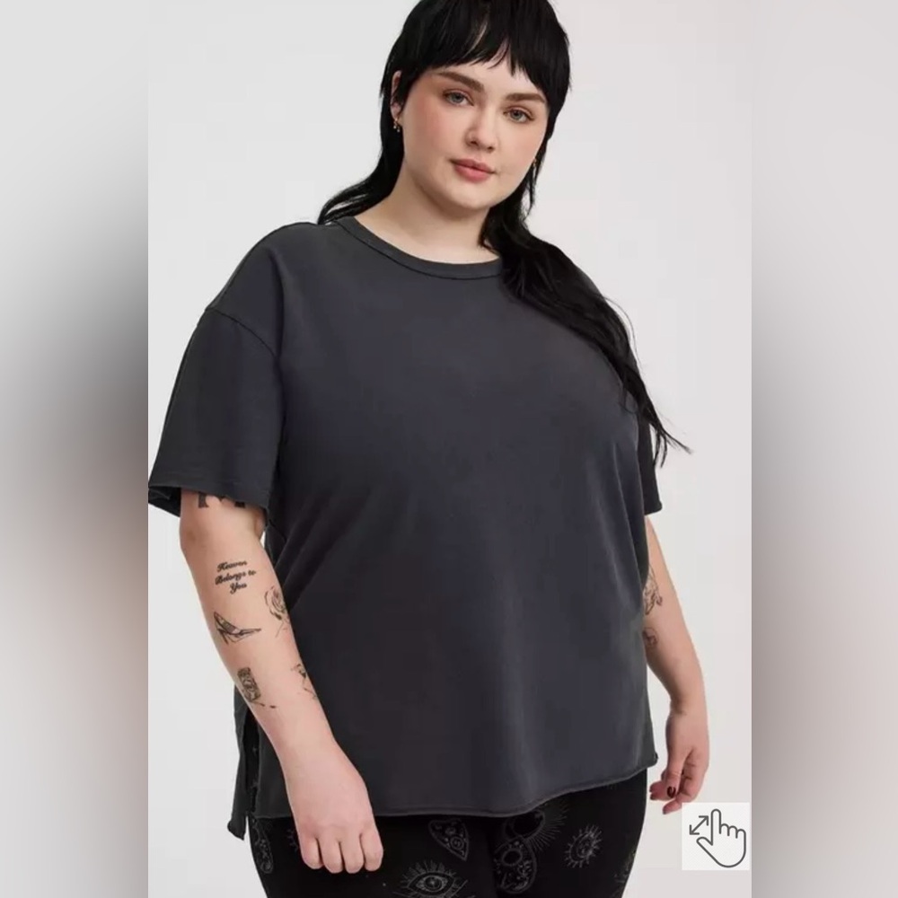 Relaxed Crewneck Women’s Top in Dark Gray NWT